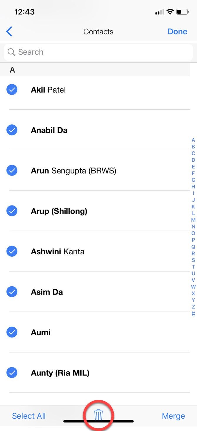Ảnh chụp màn hình Cleanup Duplicate Contacts