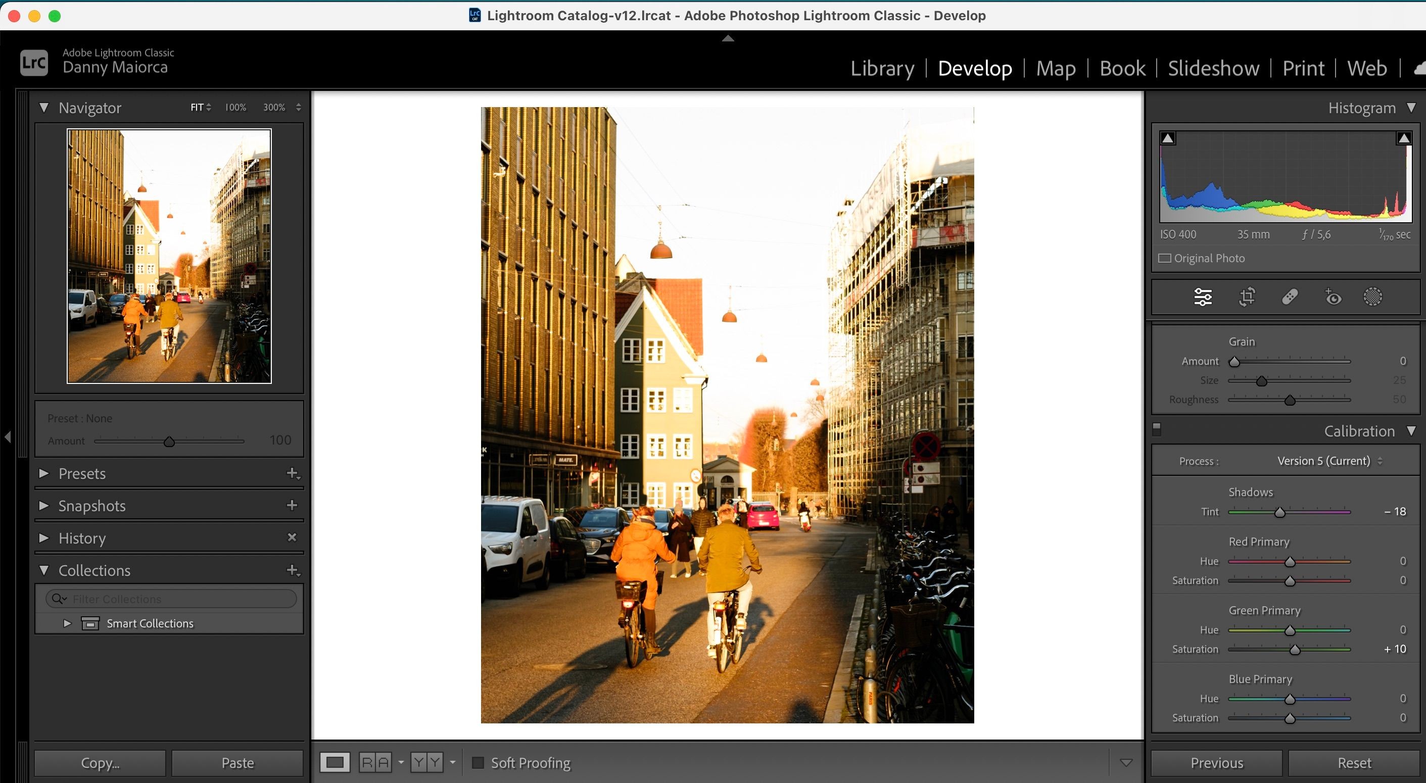 Ảnh chụp màn hình công cụ Hiệu Chỉnh trong Lightroom