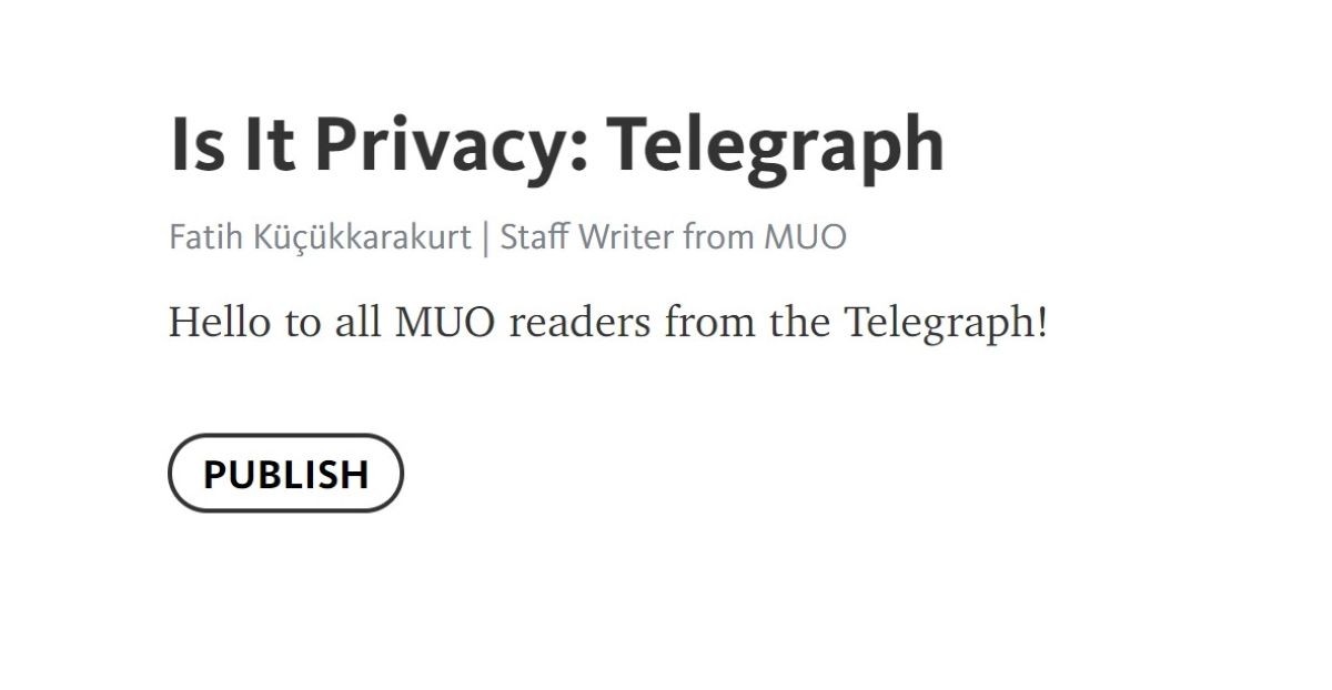 Ảnh chụp màn hình trang chủ nền tảng blogging Telegraph