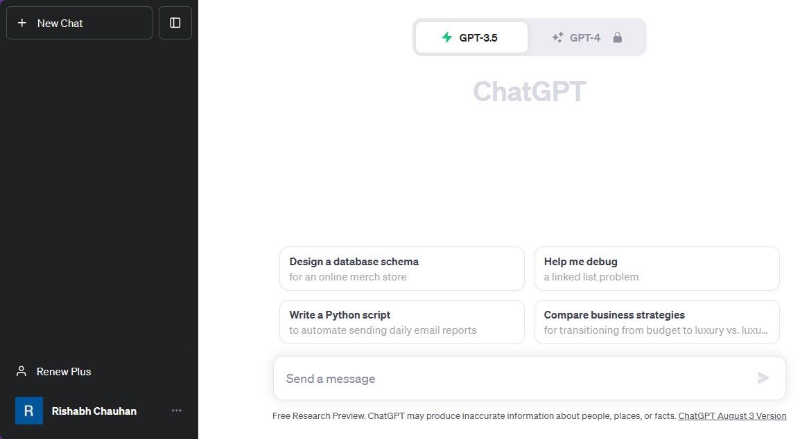 Ảnh chụp màn hình trang web ChatGPT
