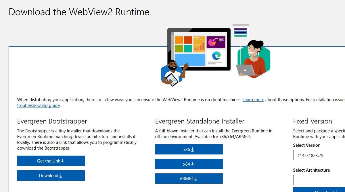 Ảnh chụp màn hình trang web Nhà phát triển Microsoft Edge