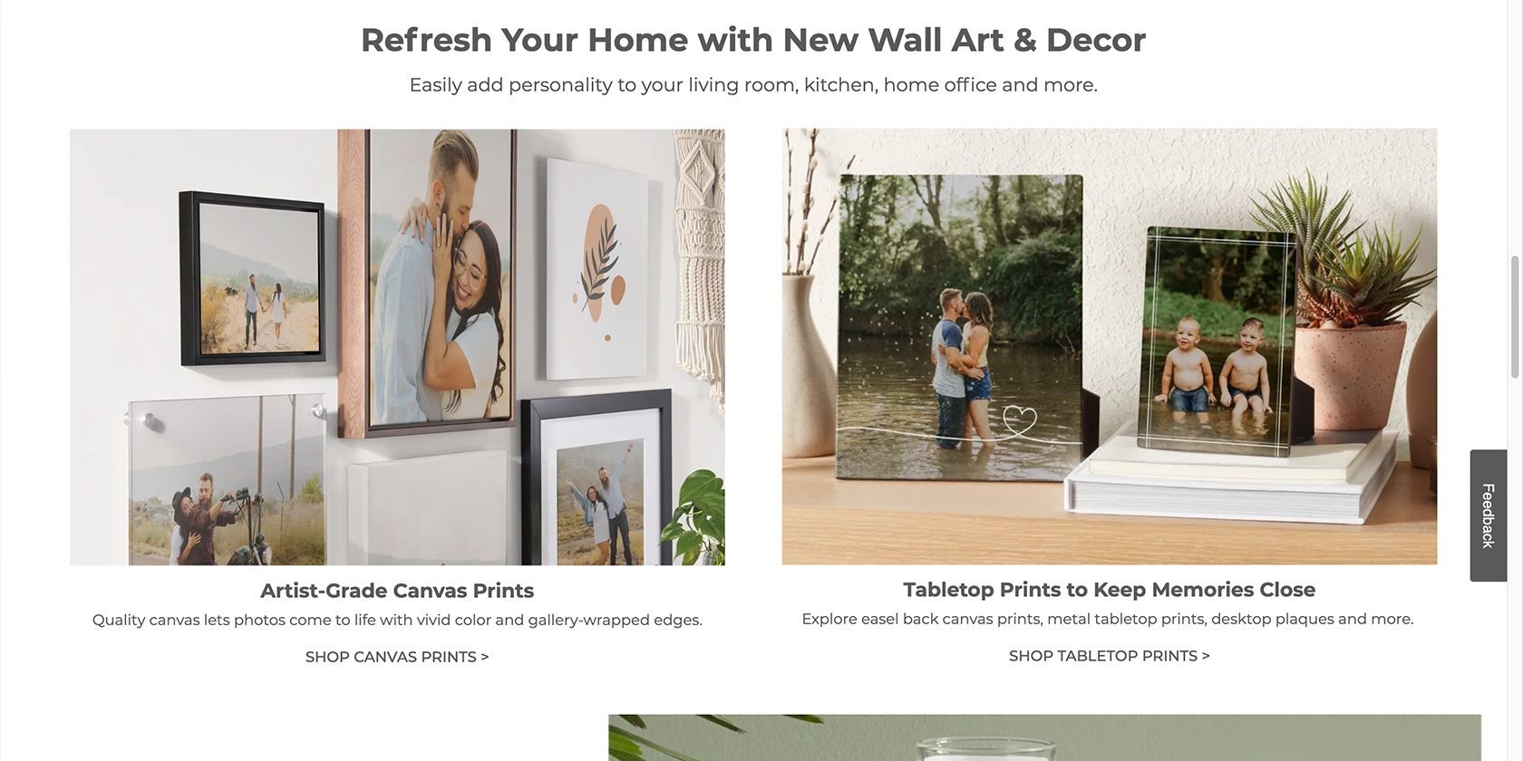 Ảnh chụp màn hình trang web Shutterfly