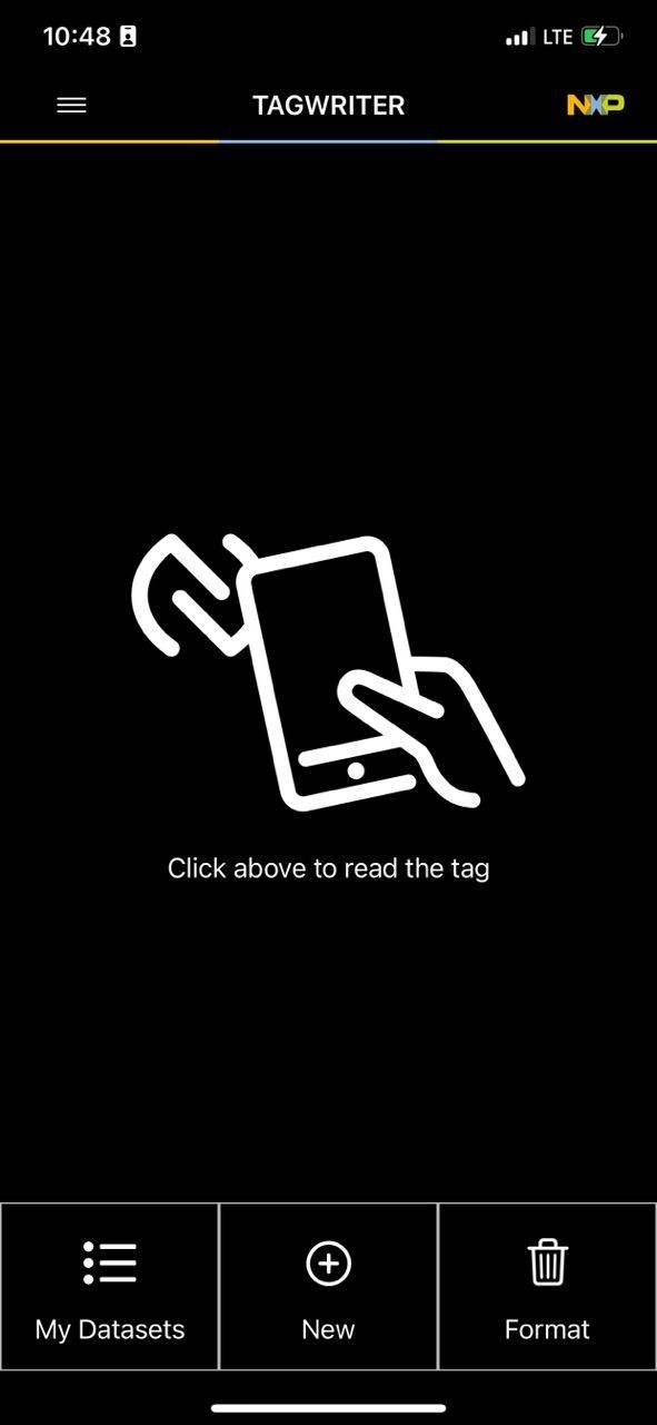 Ảnh chụp màn hình ứng dụng Tagwriter trên iPhone