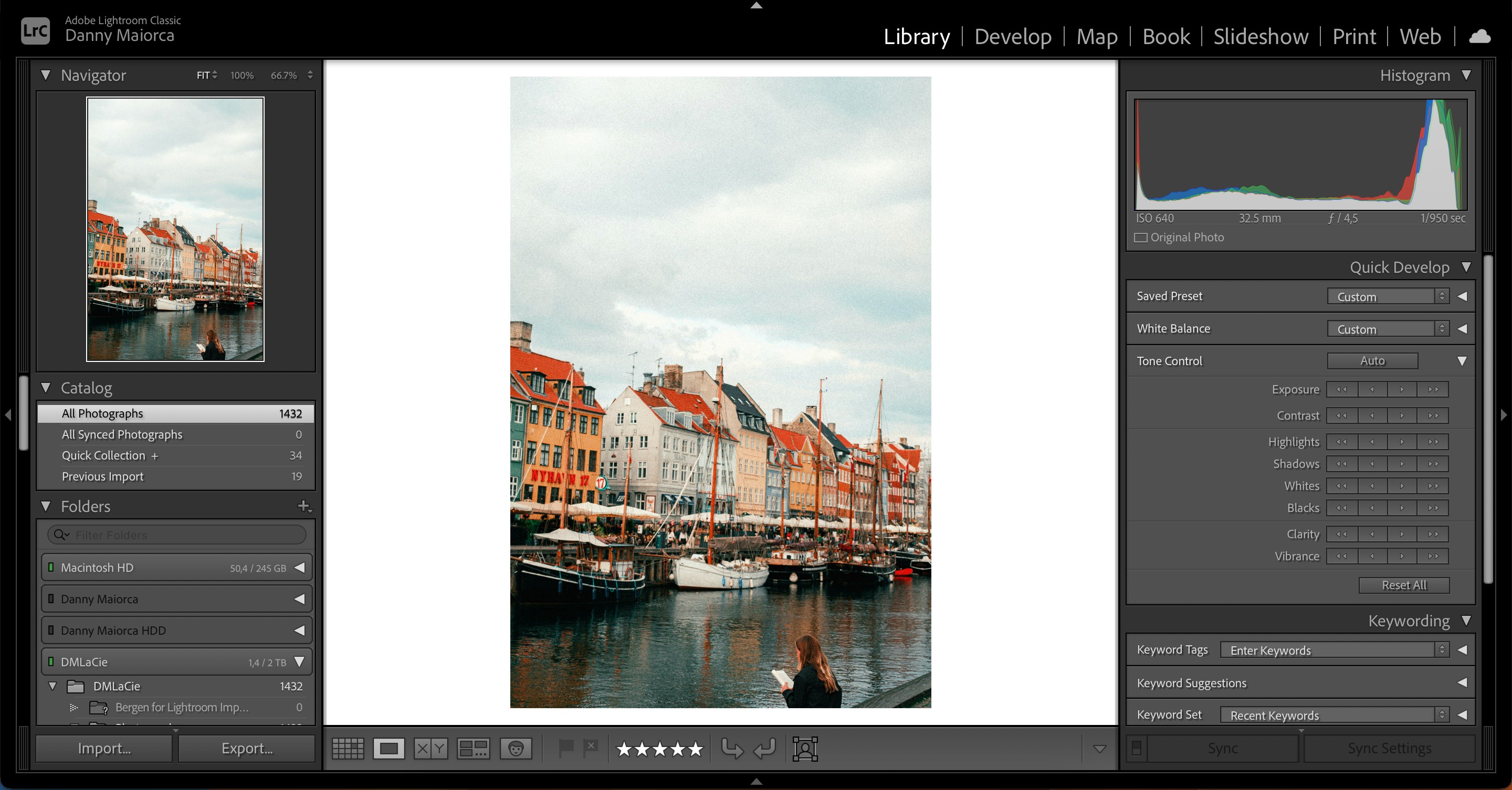 Ảnh được thêm hiệu ứng hạt phim trong Lightroom