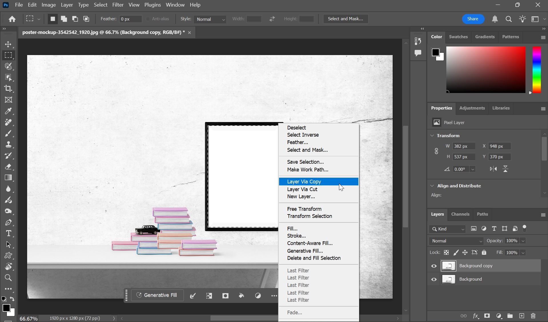 Ảnh Nền Cho Ảnh Pop-Out Trong Photoshop