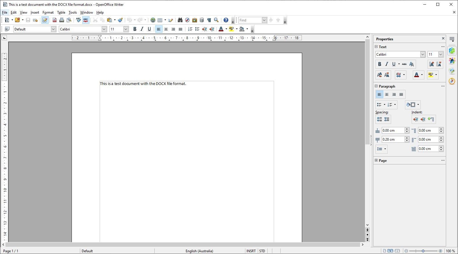 Apache OpenOffice Writer đang sử dụng