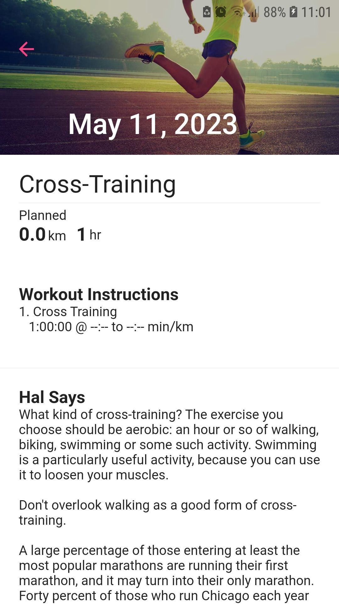 Bài tập tập luyện chéo với Run With Hal