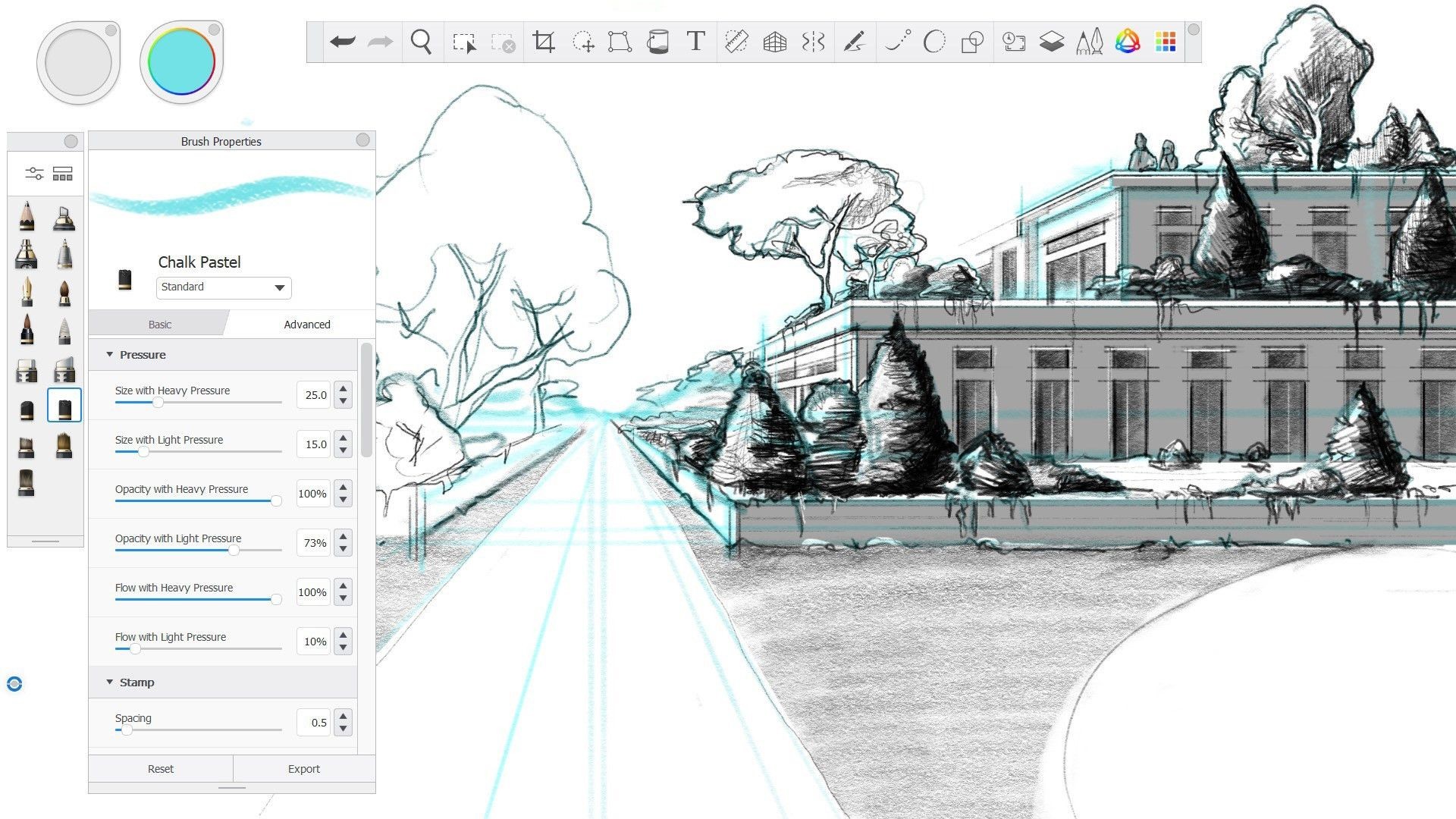 Bản phác thảo trong Sketchbook Pro trên Windows