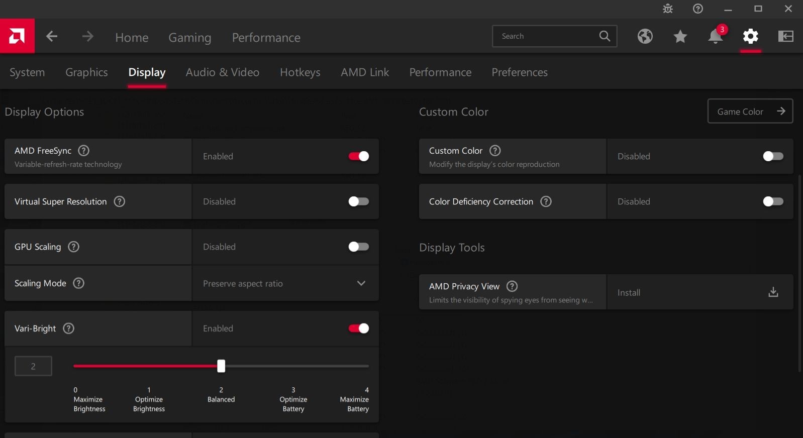 Bật AMD FreeSync trong phần mềm Radeon