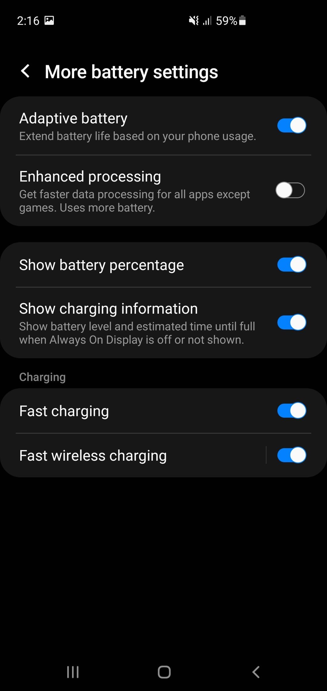 Bật sạc nhanh trên điện thoại Samsung