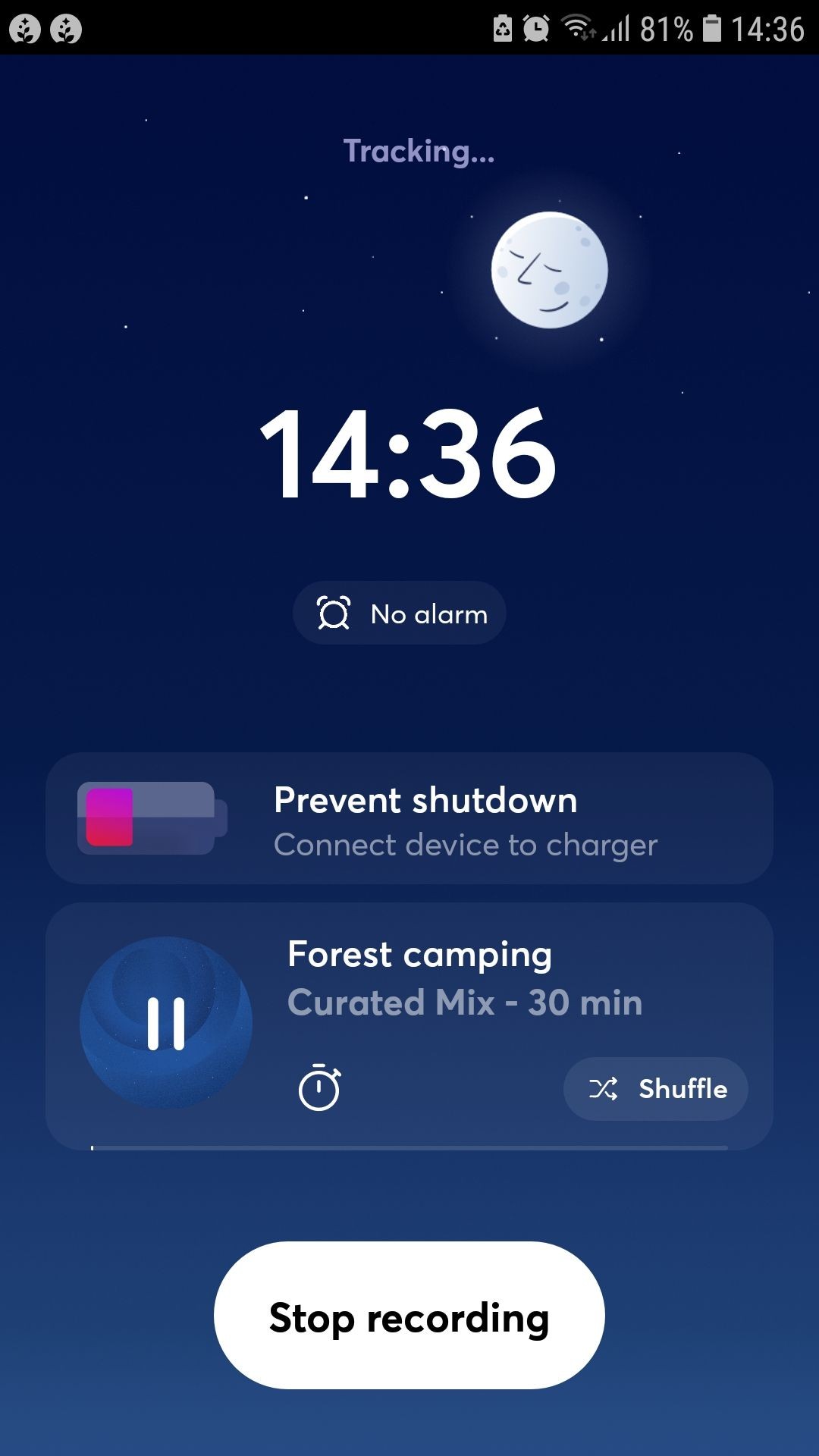 BetterSleep ghi âm theo dõi giấc ngủ trên điện thoại Android