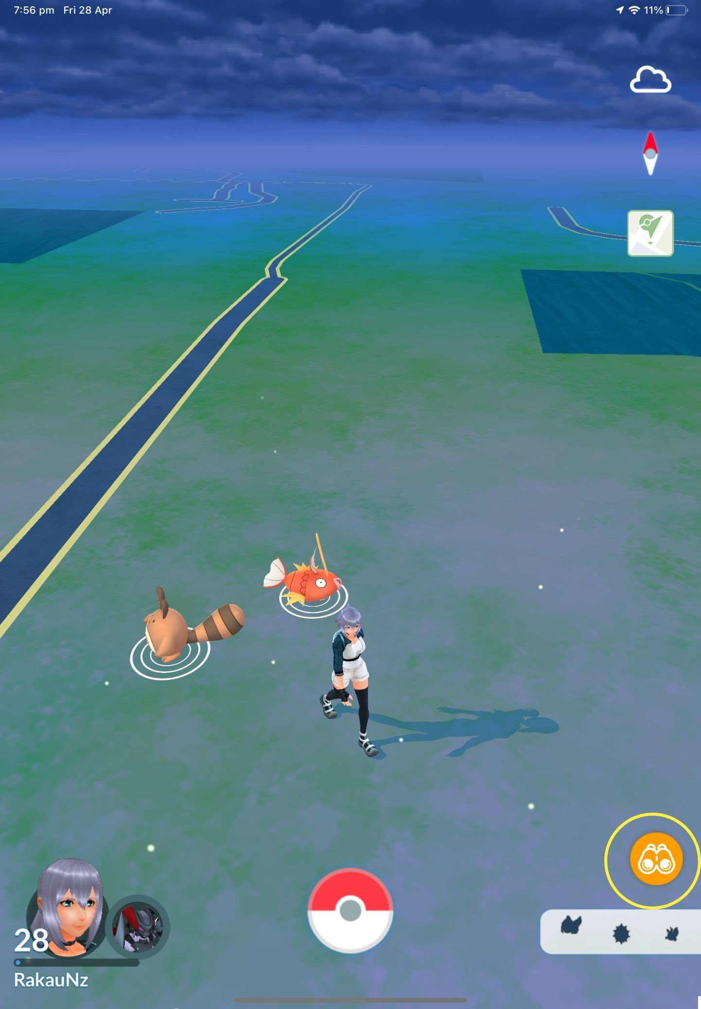 Biểu tượng nhiệm vụ Field Research trên màn hình chính của Pokémon GO