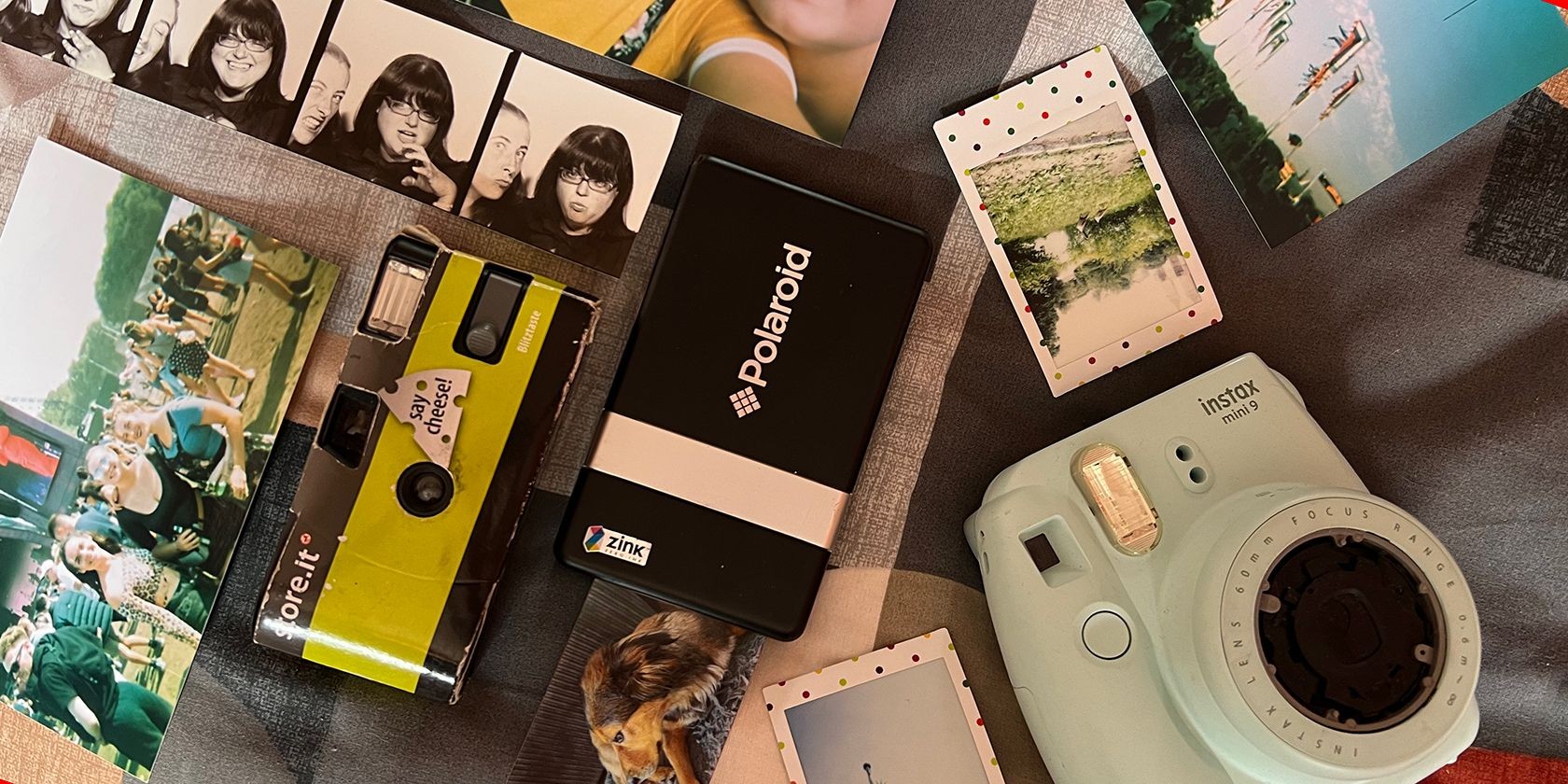 Bố cục của máy in Polaroid PoGo, máy ảnh Instax, máy ảnh phim dùng một lần và ảnh in