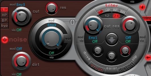 Bộ tạo tiếng ồn trong Ultrabeat Drum Machine trong Logic Pro