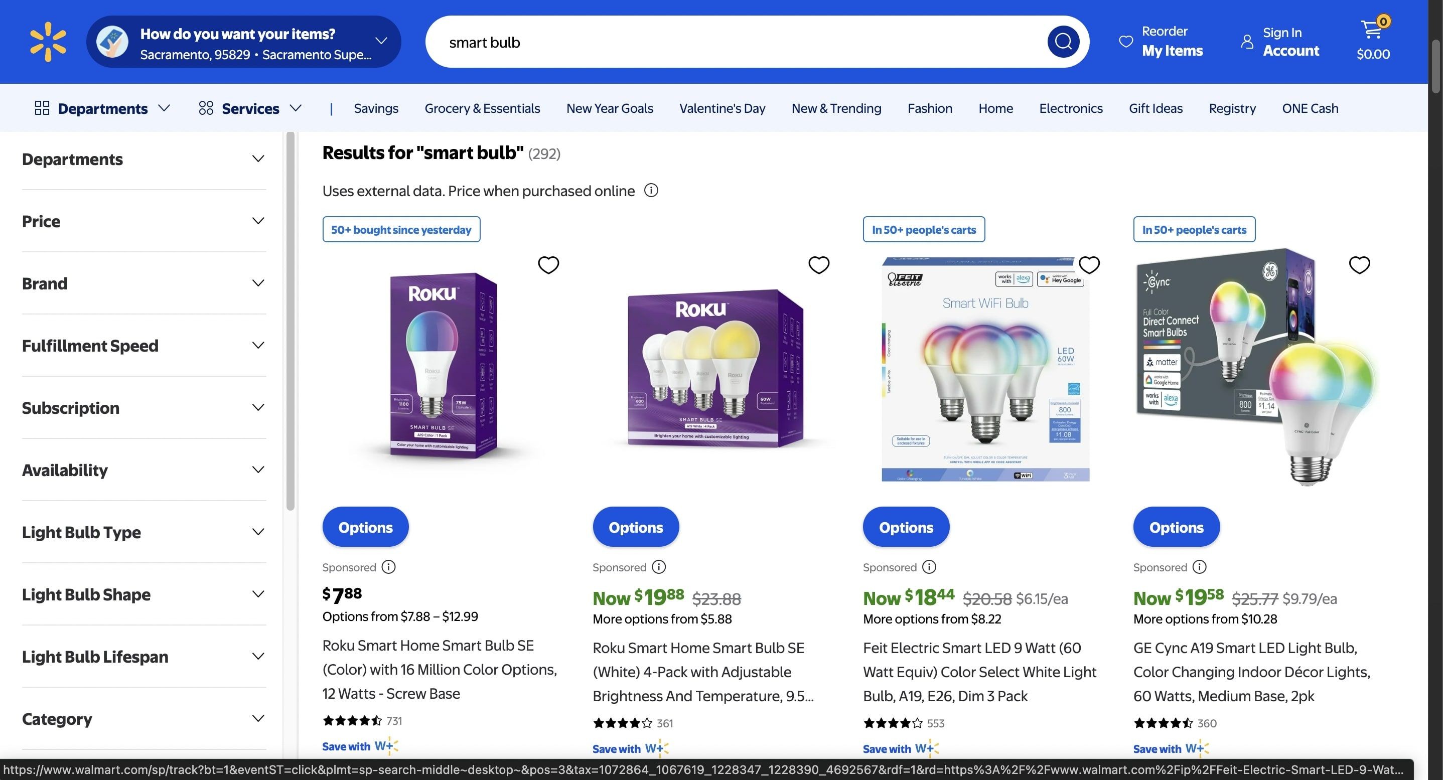 Bóng đèn thông minh trên Walmart