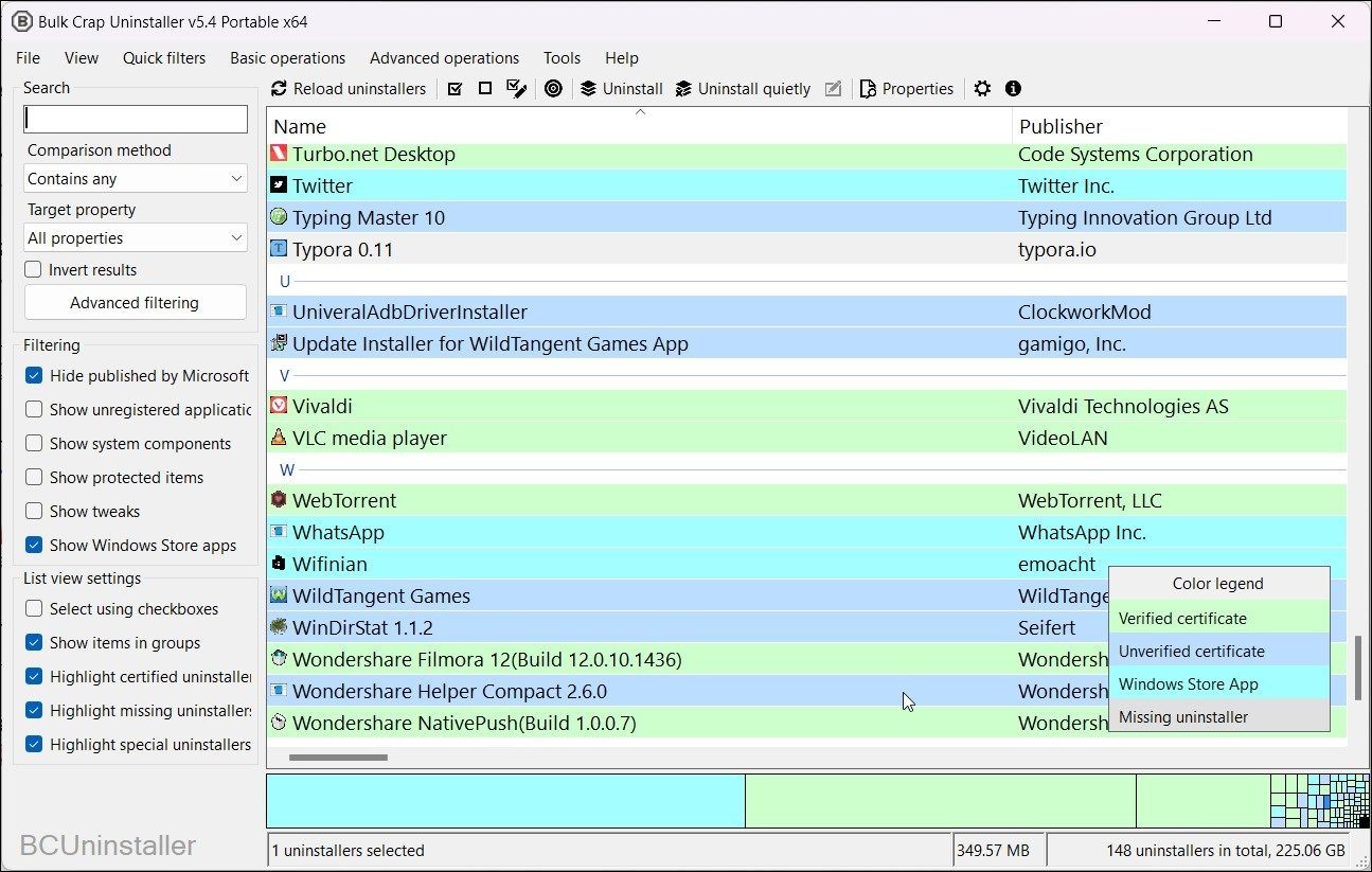 Bulk Crap Uninstaller