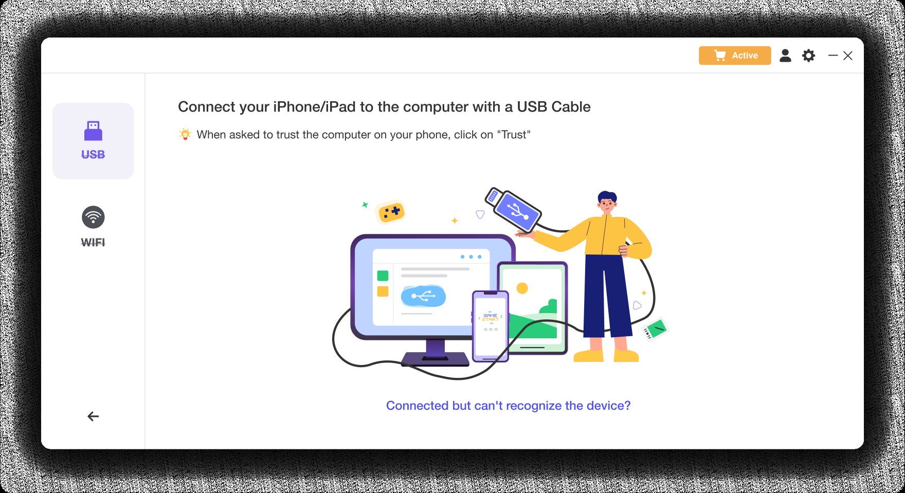 Bước 3: Kết nối điện thoại hoặc iPad