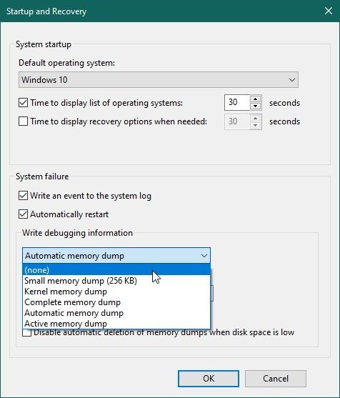 Các loại tệp dump kernel-mode