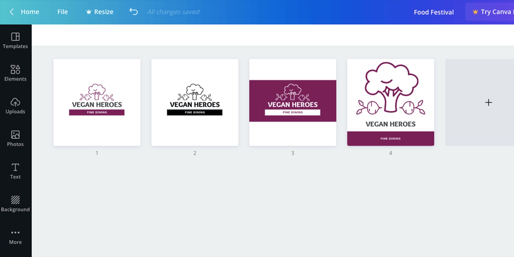 Các phiên bản logo Canva