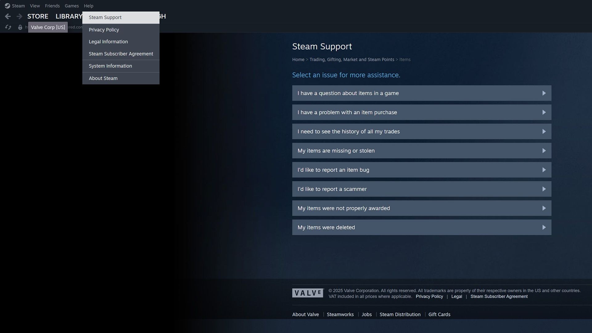 Cách Điều Hướng Đến Hỗ Trợ Steam Cho Giao Dịch Thị Trường Cộng Đồng