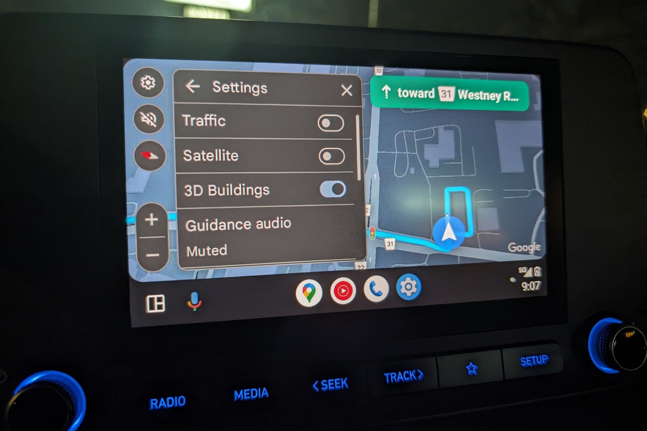 Cài đặt bản đồ trên Android Auto