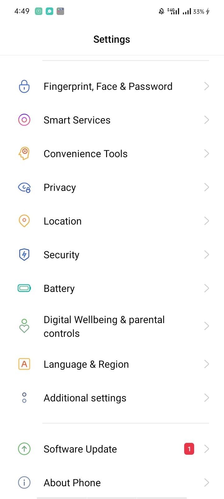 Cài đặt bổ sung trong Cài đặt Android