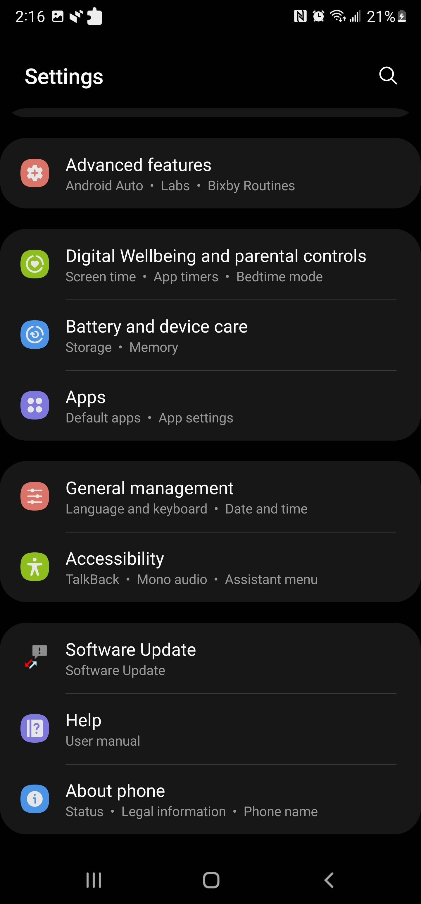 Cài đặt cập nhật phần mềm trên Android