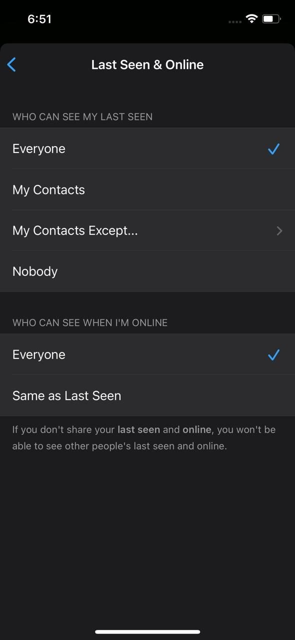 Cài đặt Đã Xem trên WhatsApp