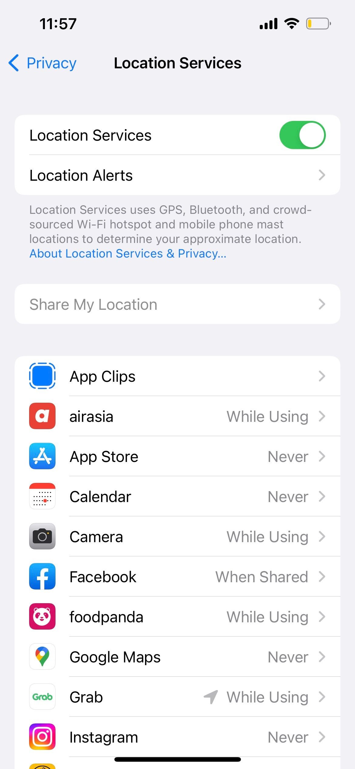 Cài đặt dịch vụ định vị iPhone