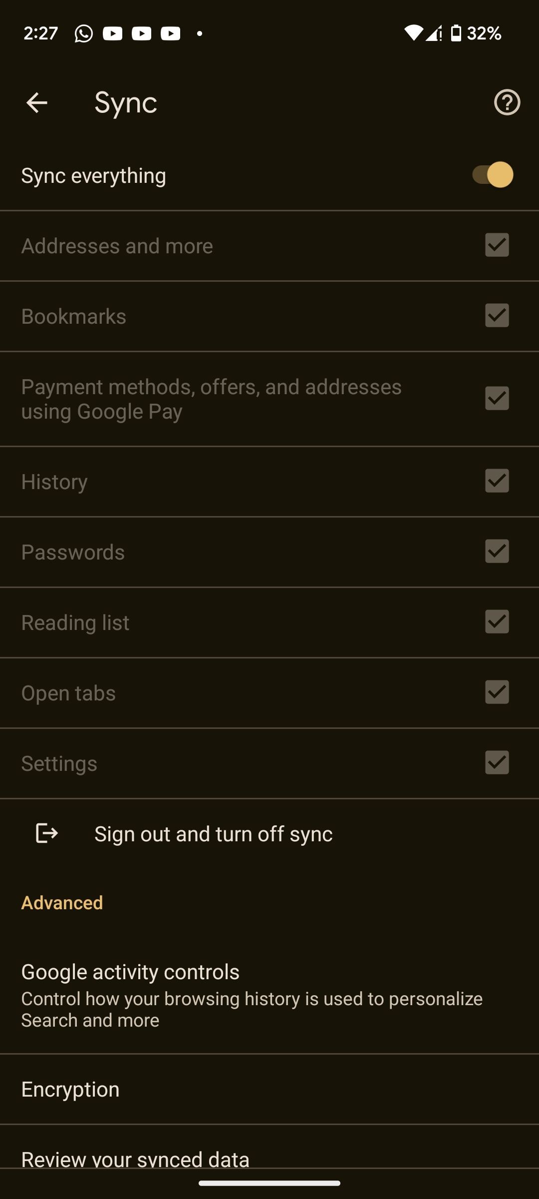 Cài đặt đồng bộ hóa trên Chrome cho Android