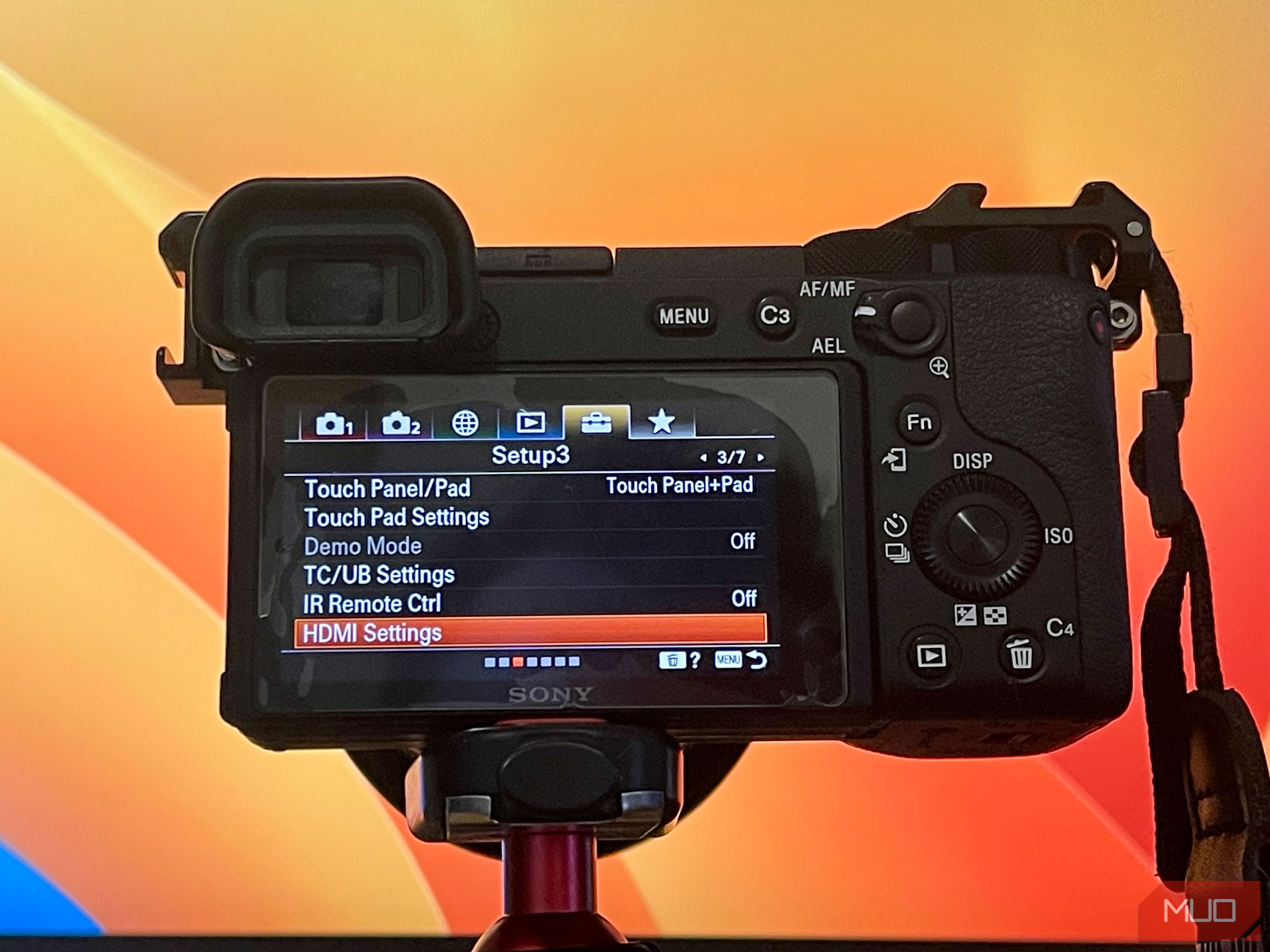 Cài đặt HDMI sạch trên Sony a6600 - Bước 1