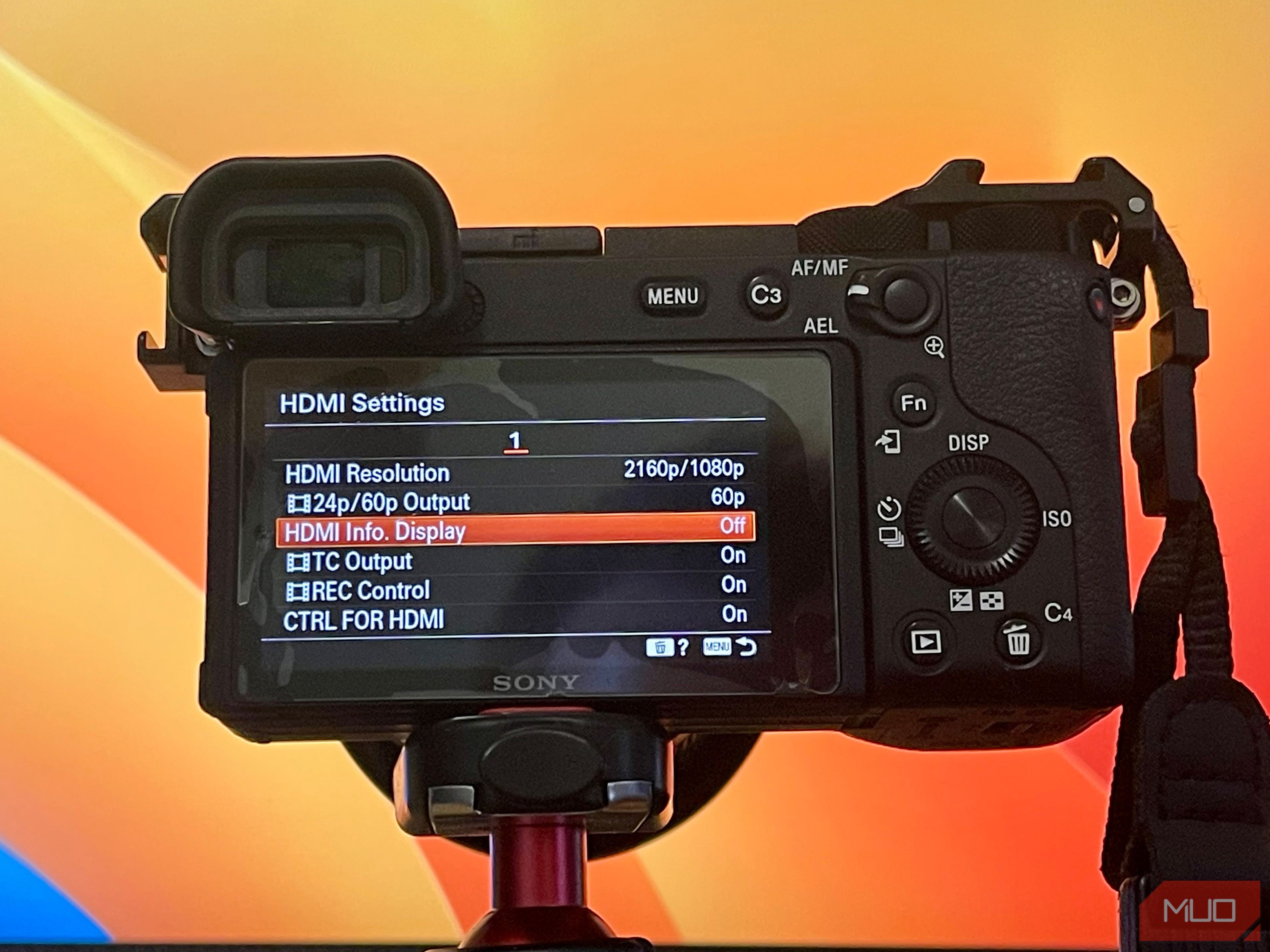 Cài đặt HDMI sạch trên Sony a6600 - Bước 2
