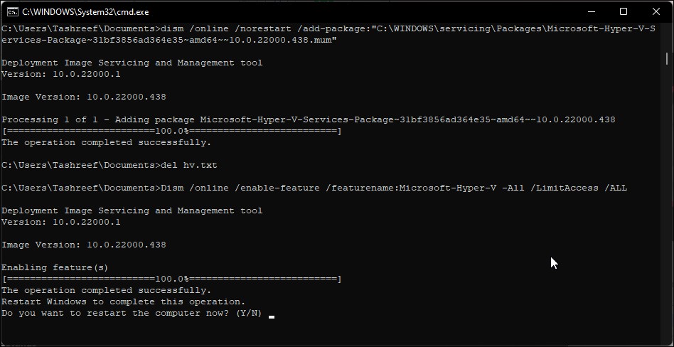 Cài đặt Hyper-V trên Windows 11 Home