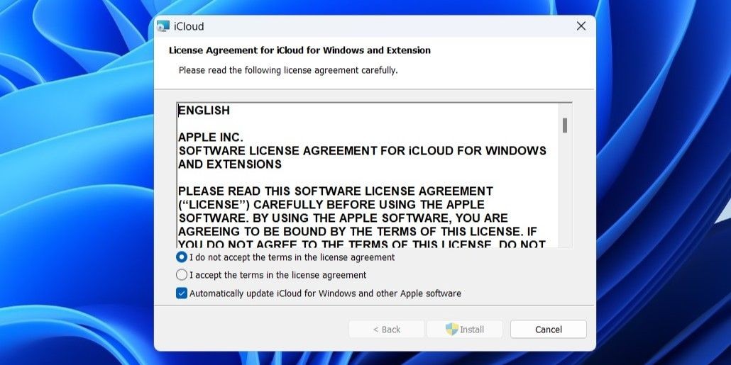 Cài đặt iCloud trên Windows