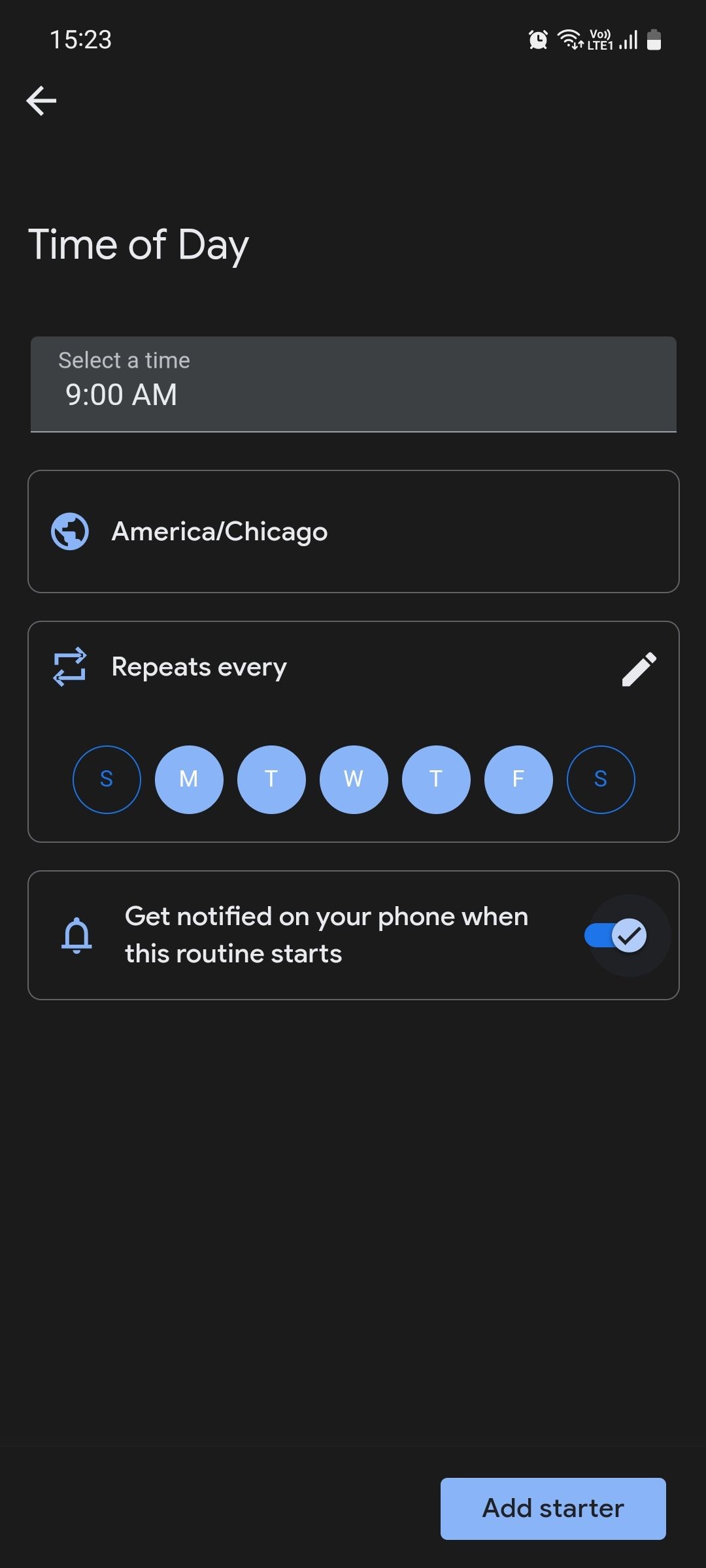 Cài đặt kích hoạt thói quen theo thời gian của Google Assistant Routines