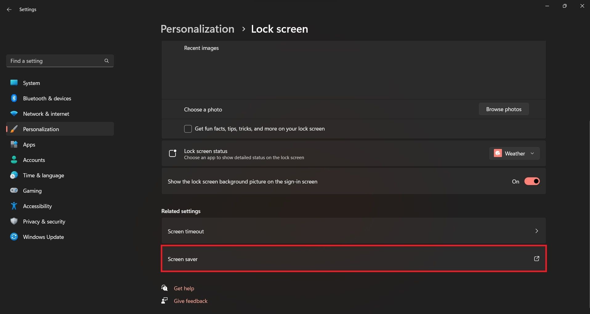 Cài đặt màn hình khóa trên Windows 11