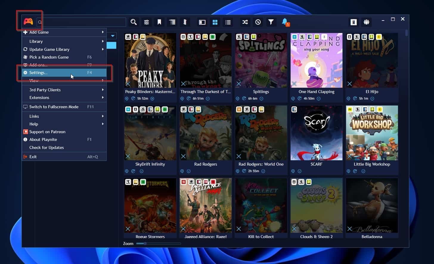 Cài đặt Playnite