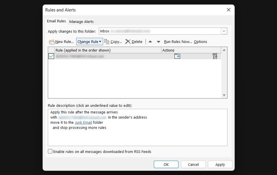 Cài đặt Quy tắc Email trên ứng dụng Outlook