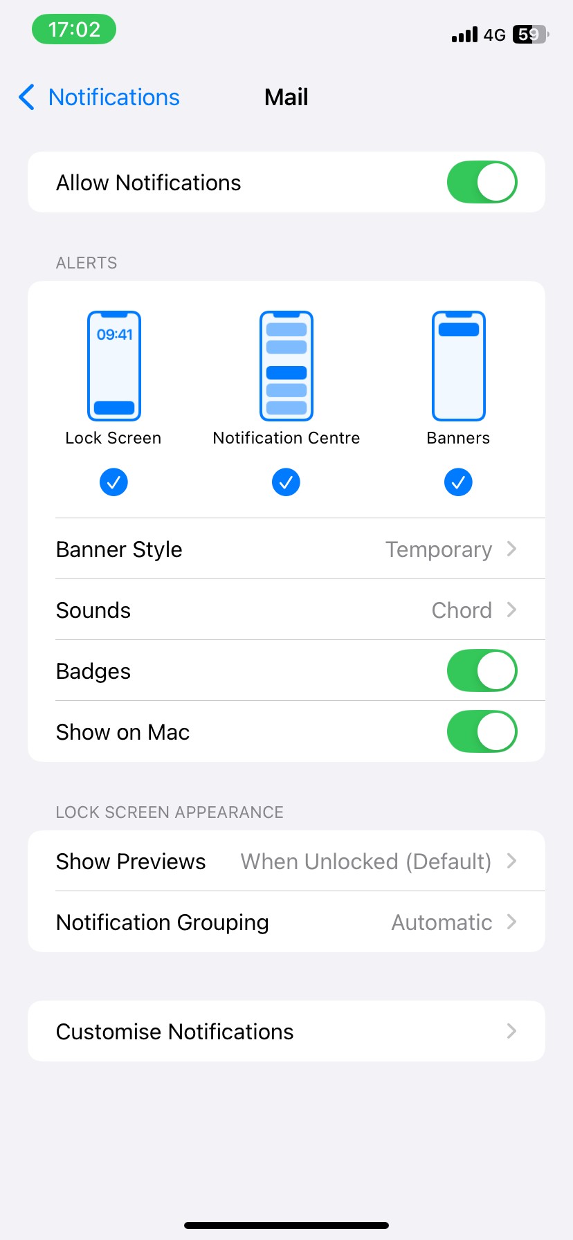 Cài đặt thông báo Mail trên iPhone