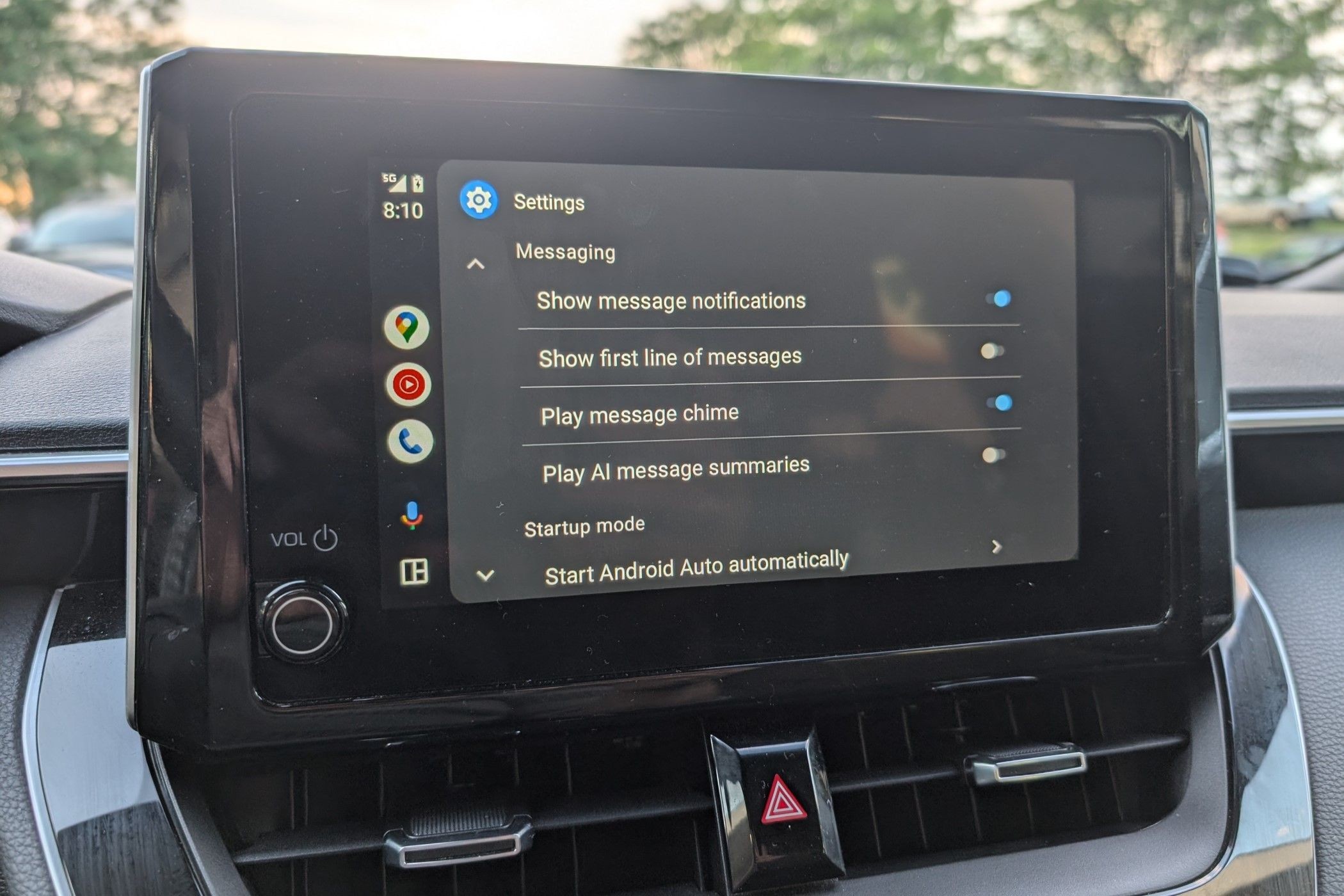 Cài đặt tin nhắn trên Android Auto