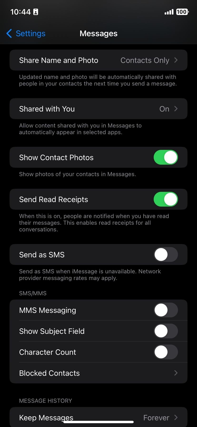 Cài đặt Tin nhắn trên iOS