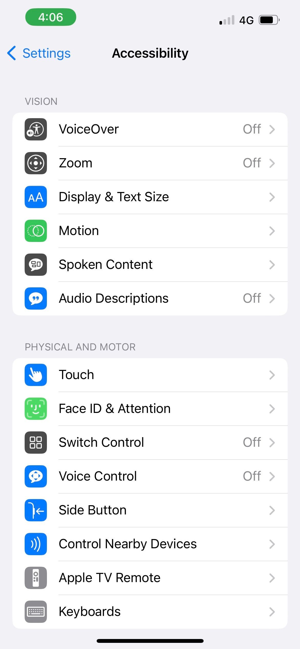 Cài đặt trợ năng của iPhone