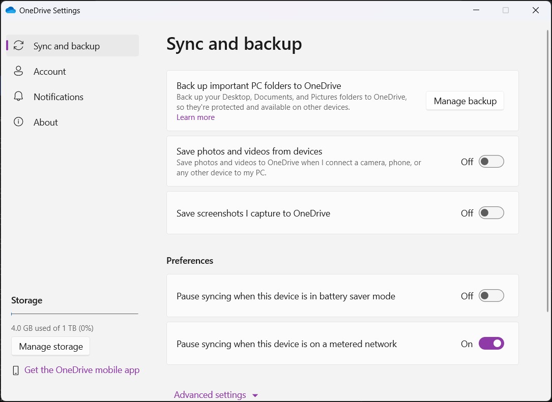 Cài đặt ứng dụng OneDrive trên Windows 11