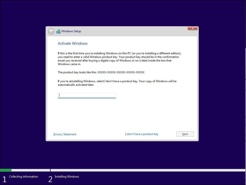 Cài đặt Windows 11 không có khóa sản phẩm