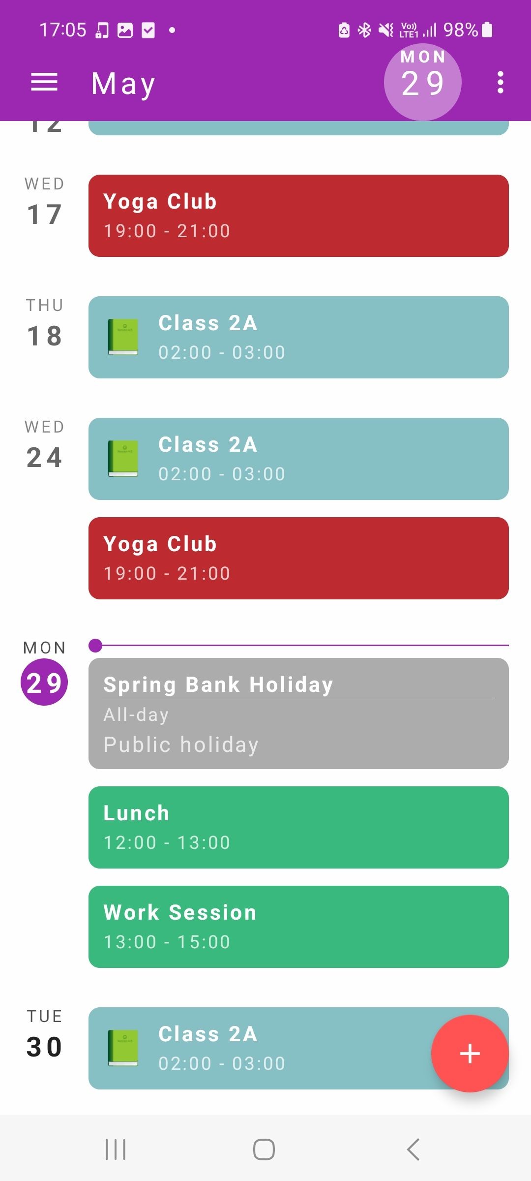 Calendar Z Schedule View