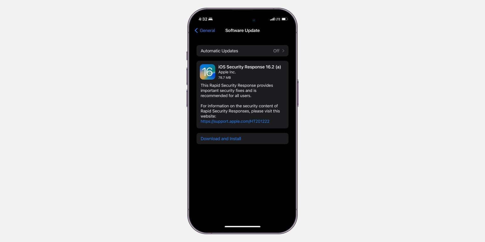Cập nhật Bảo Mật iOS có sẵn trên trang Cập Nhật Phần Mềm