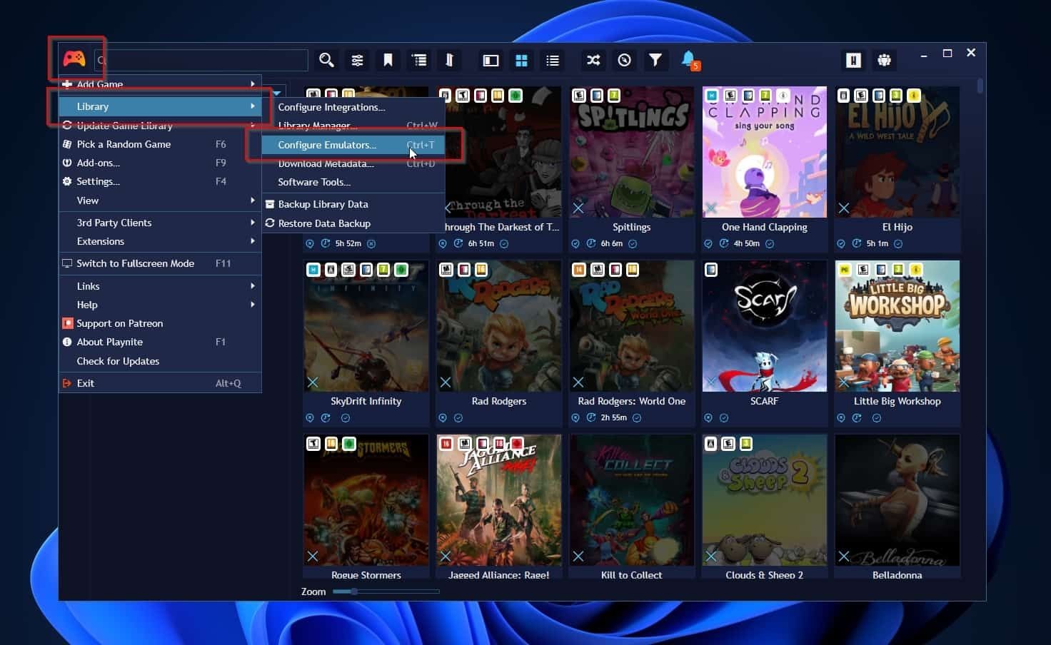 Cấu hình trình giả lập trên Playnite