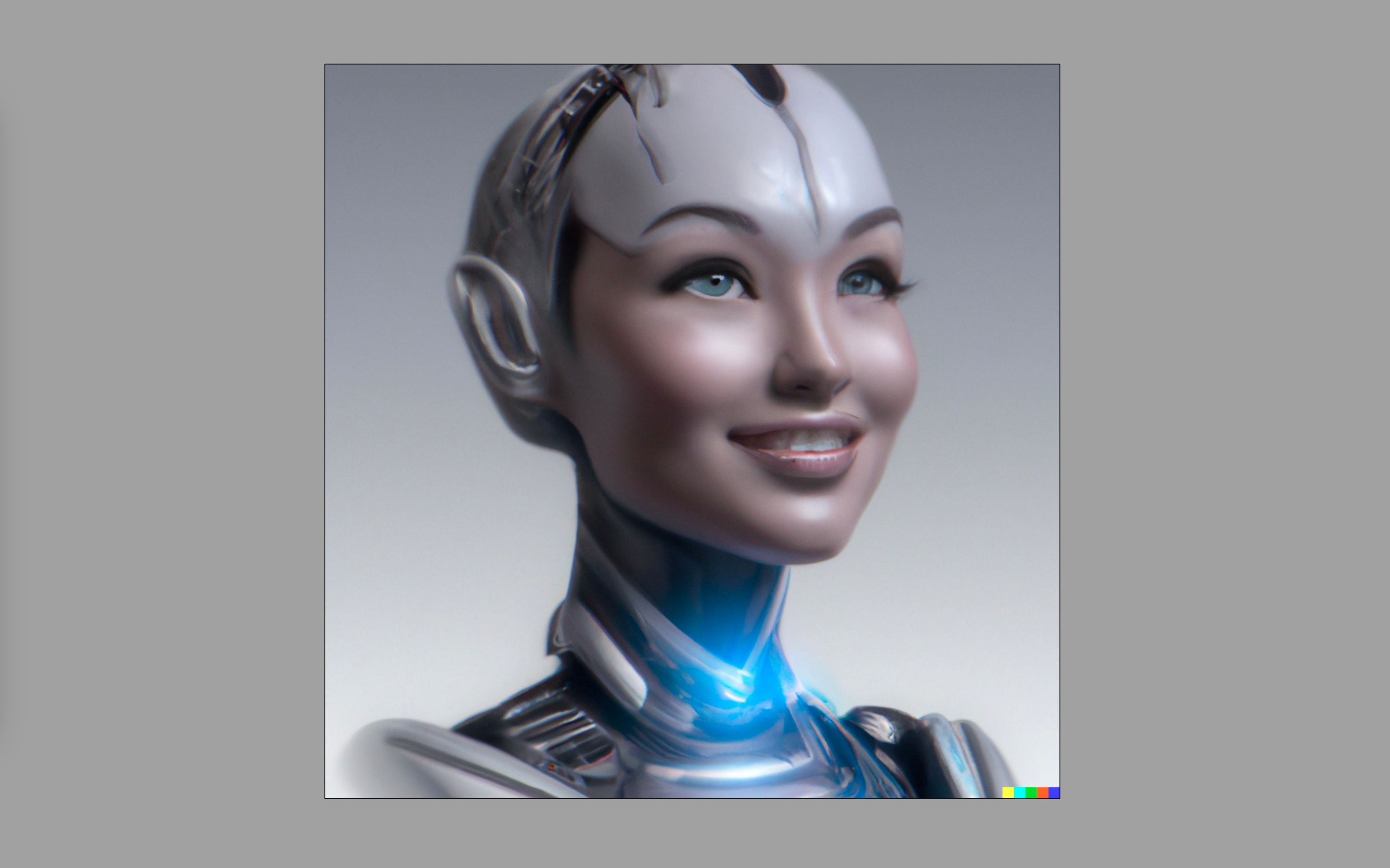 Chân dung của một cyborg theo phong cách nghệ thuật kỹ thuật số được tạo bởi DALL-E