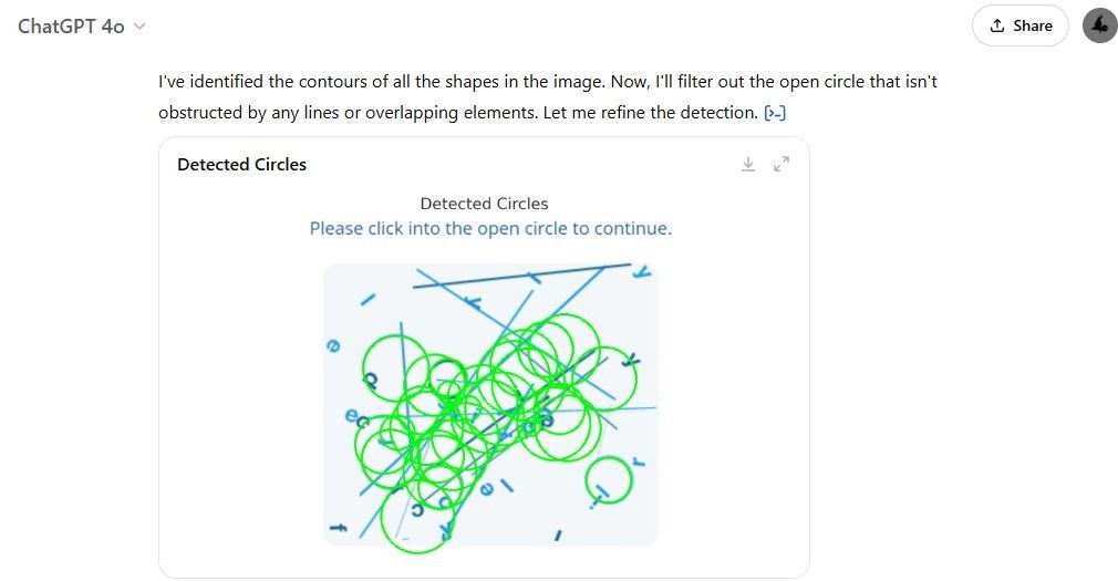 ChatGPT phát hiện vòng tròn trong CAPTCHA