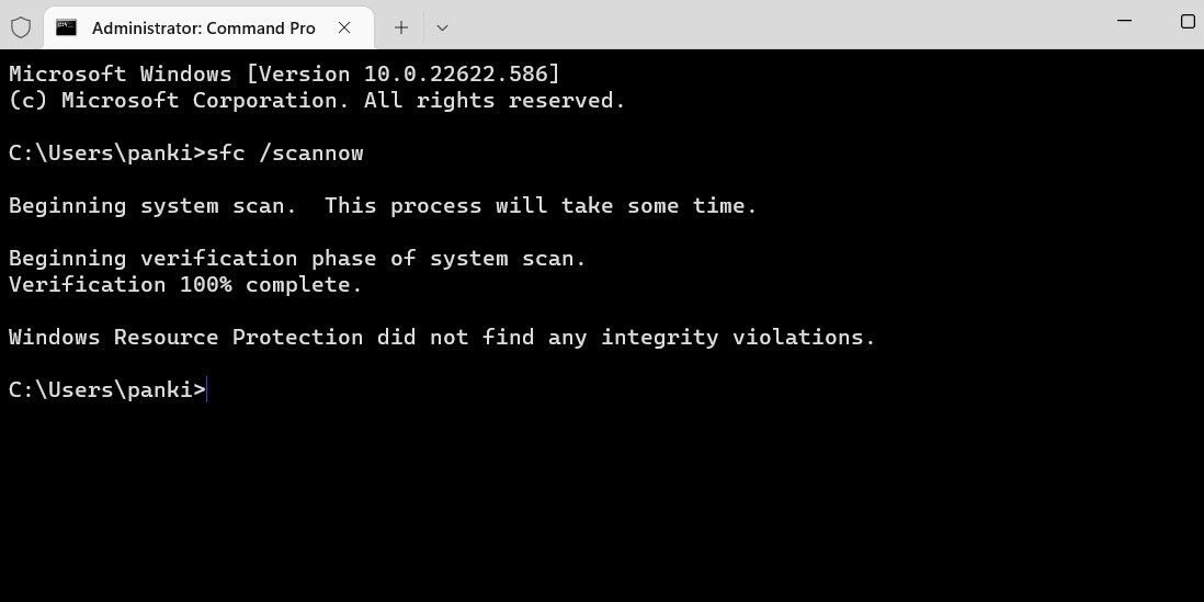 Chạy Lệnh SFC trên Windows